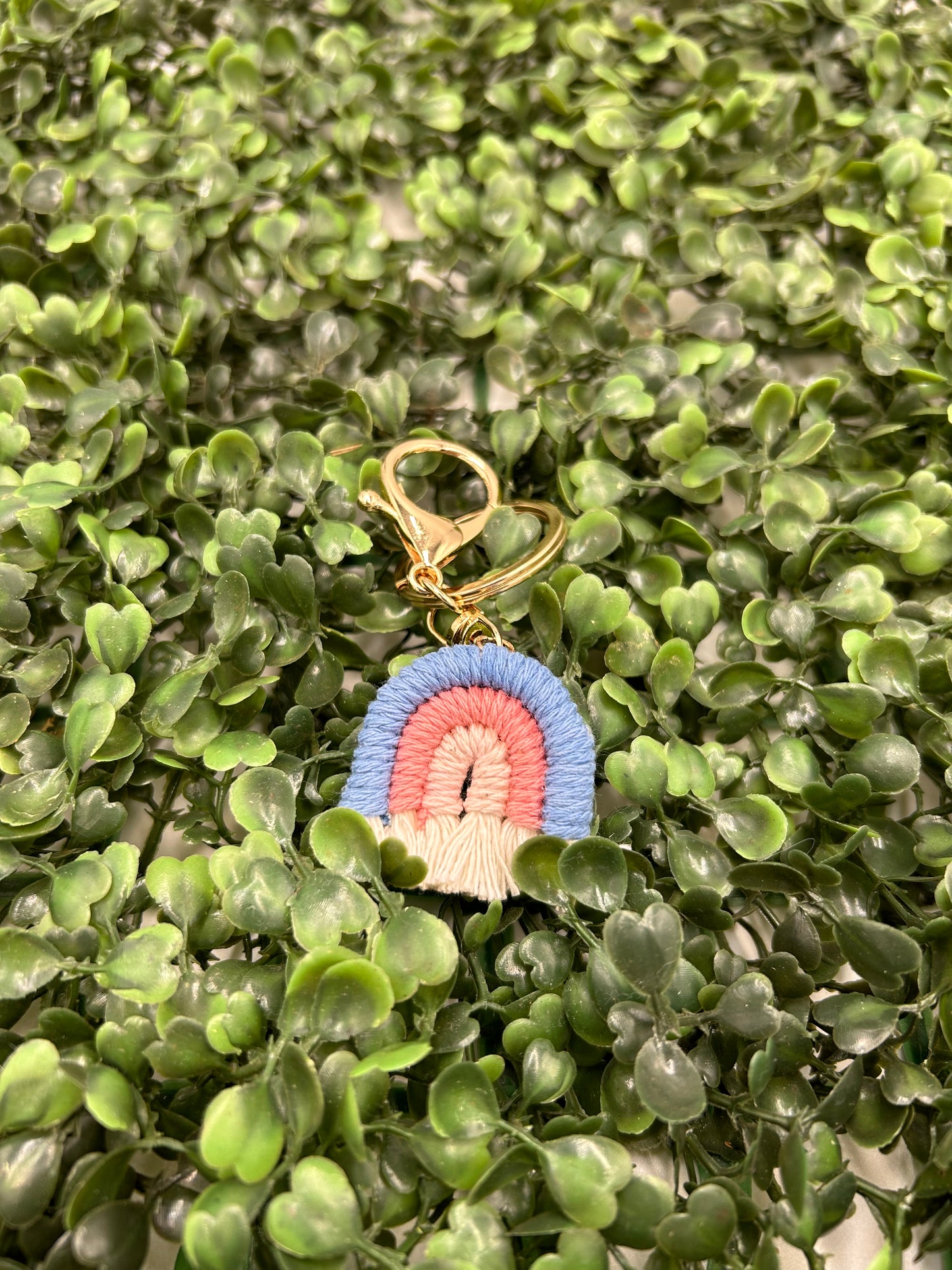 Rainbow Keyring with Gold Clasp