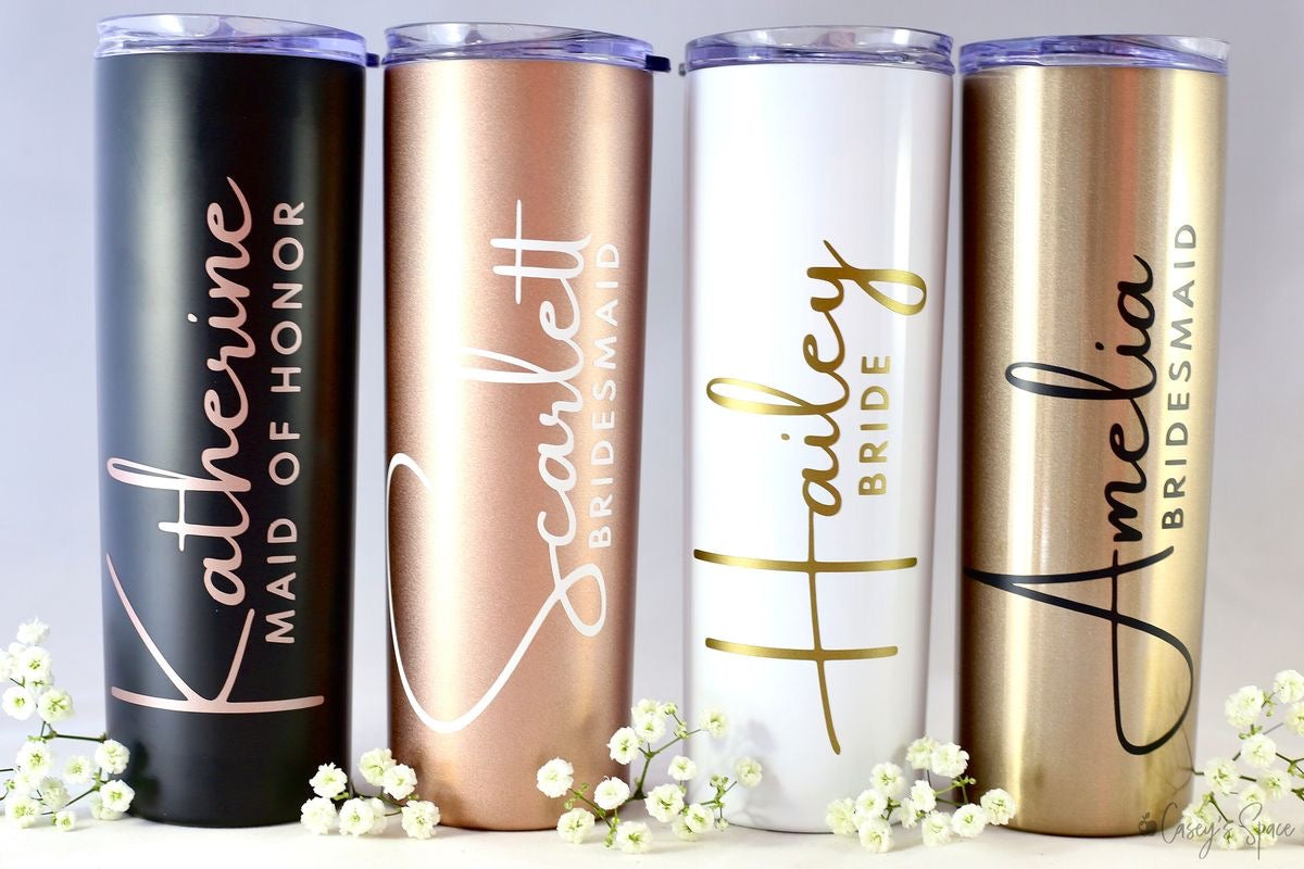 20oz Skinny Coloured Stainless Steel Tumblers