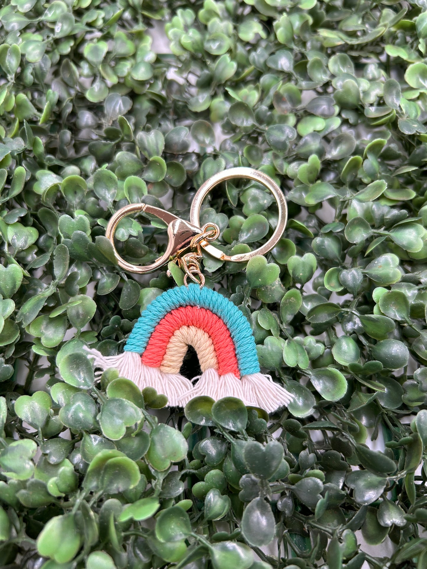 Rainbow Keyring with Gold Clasp