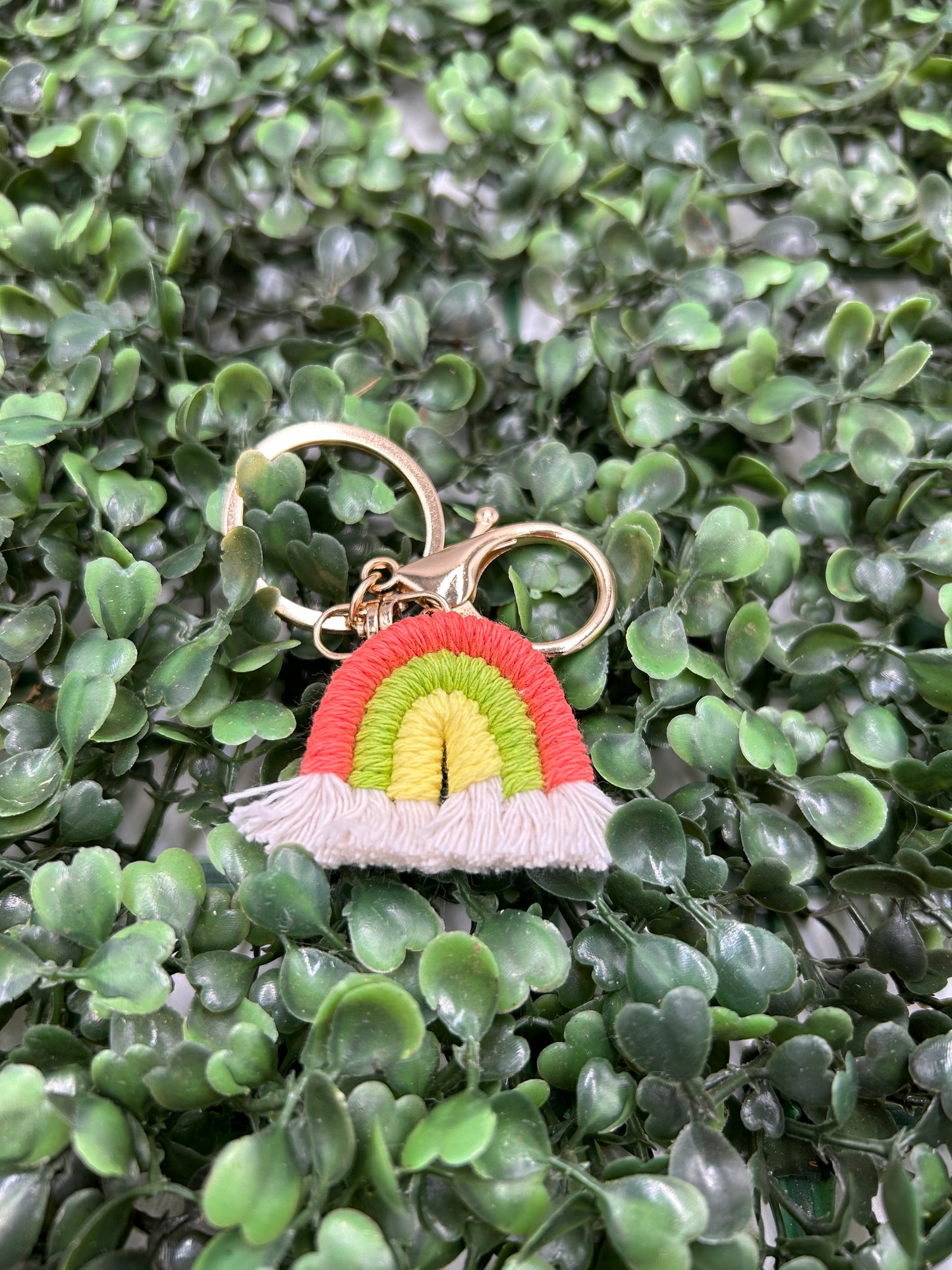 Rainbow Keyring with Gold Clasp