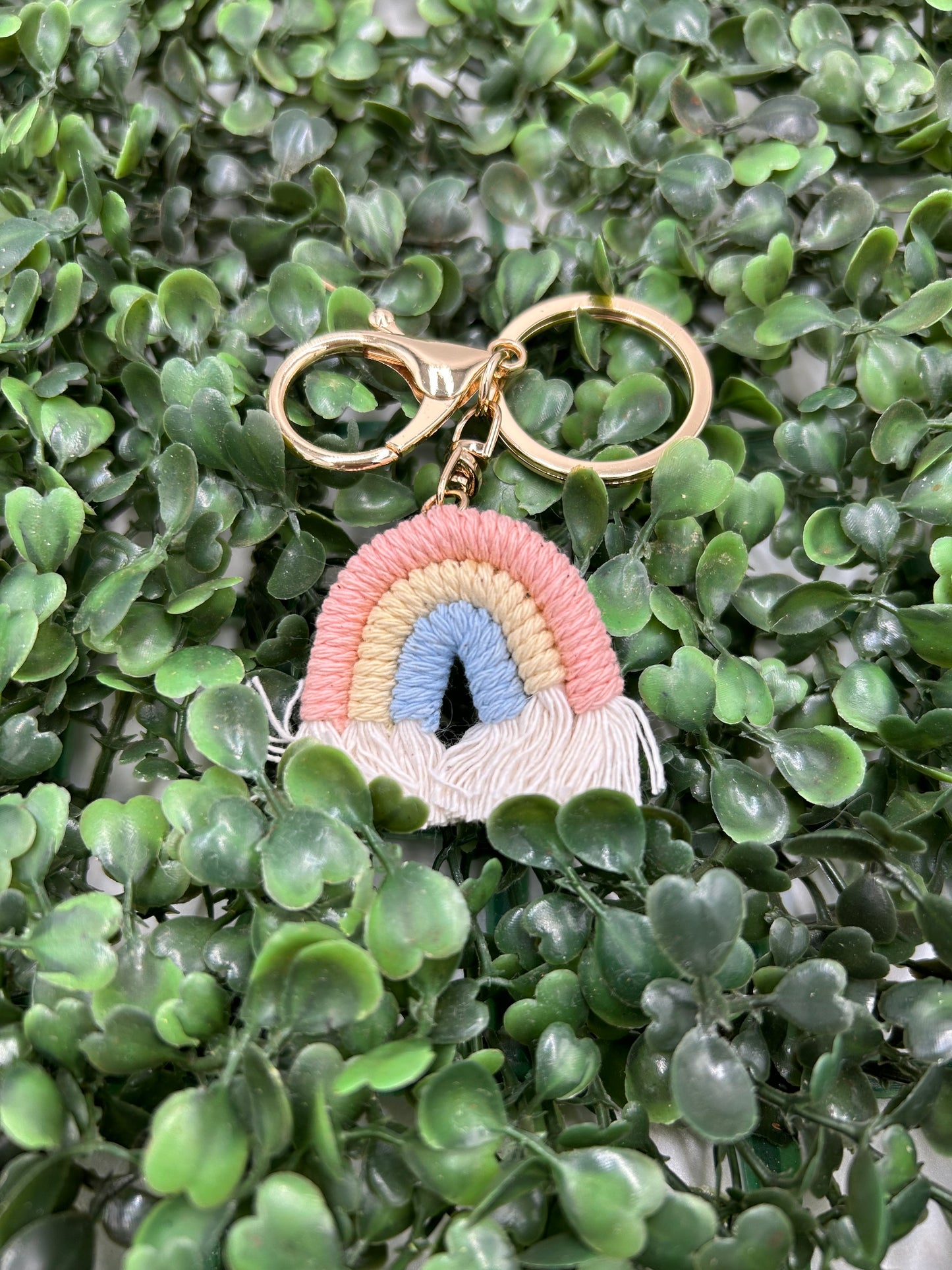 Rainbow Keyring with Gold Clasp