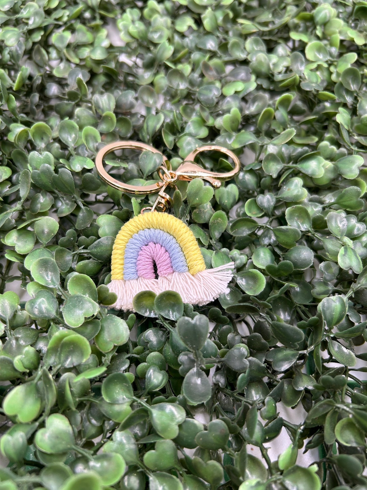 Rainbow Keyring with Gold Clasp