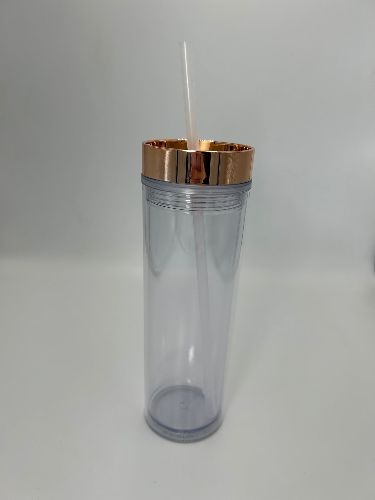 16oz Skinny Tumbler with Chrome Coloured Lid
