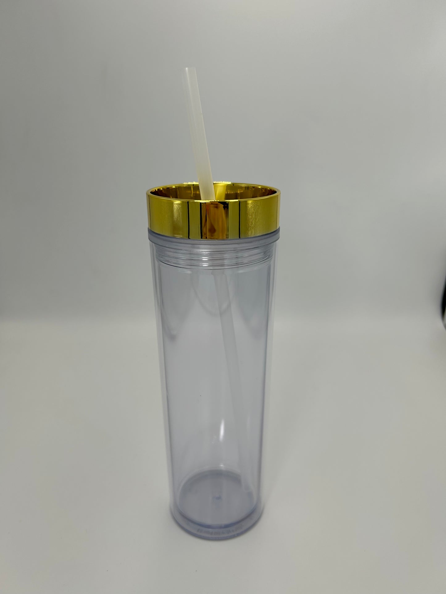 16oz Skinny Tumbler with Chrome Coloured Lid