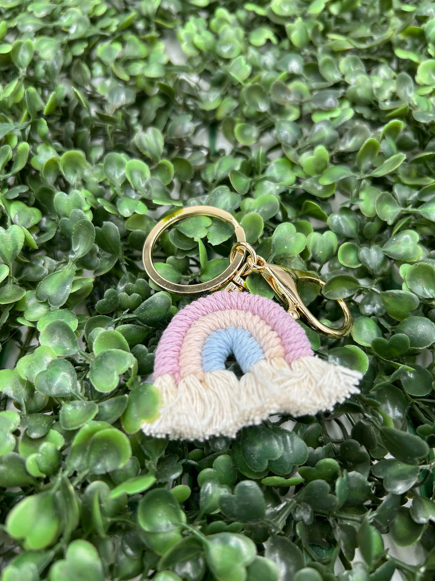 Rainbow Keyring with Gold Clasp