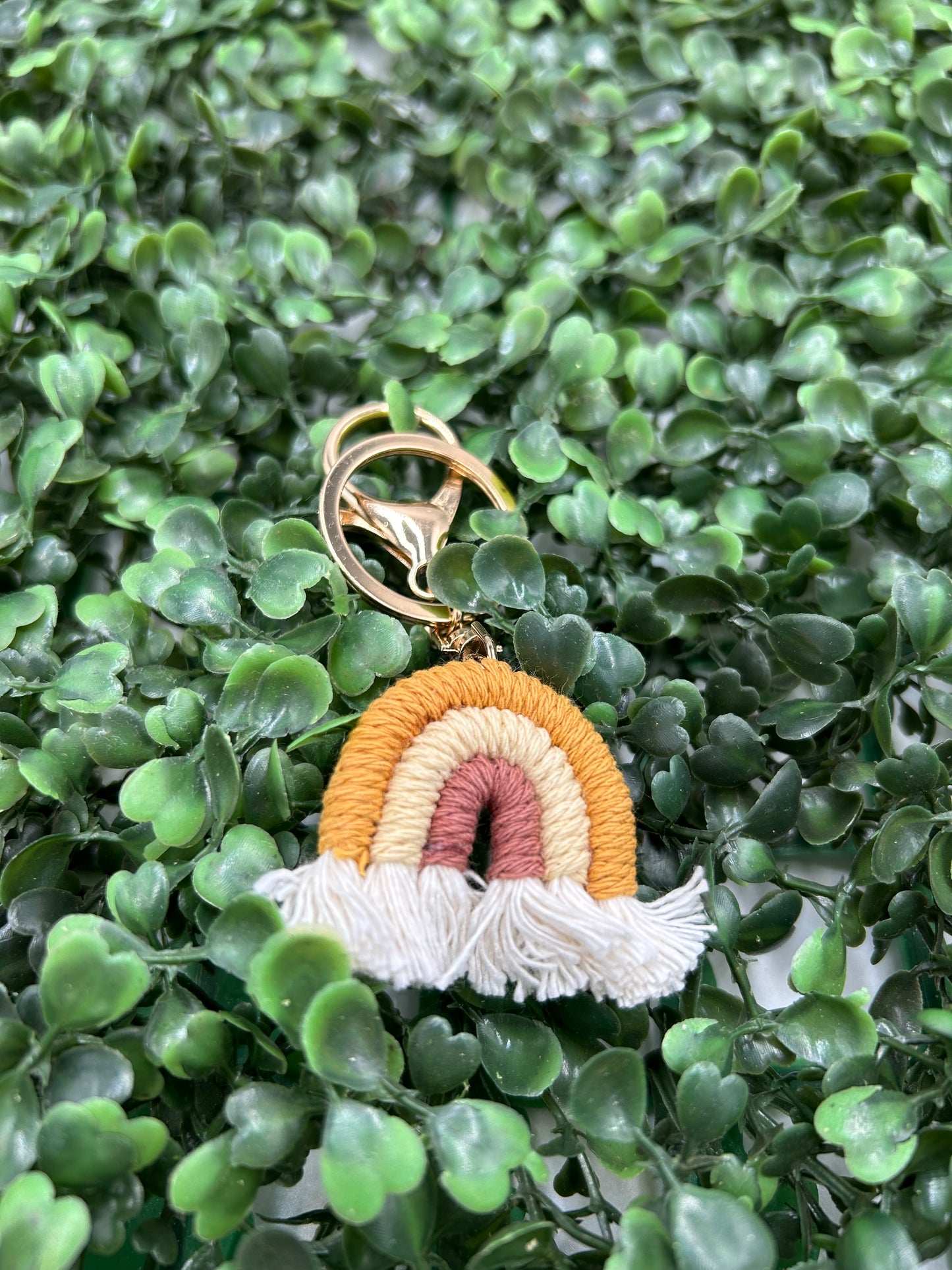 Rainbow Keyring with Gold Clasp
