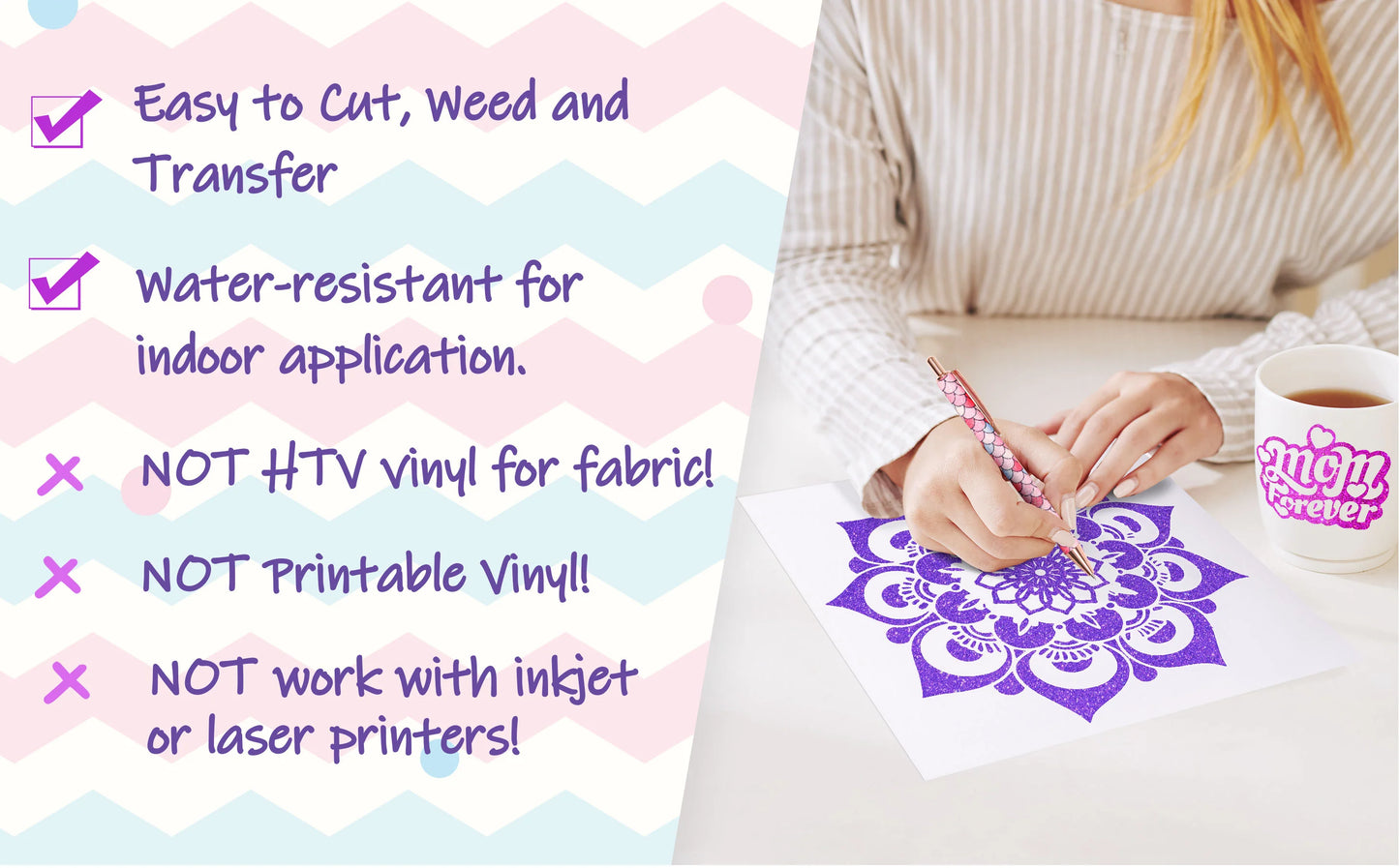 Teckwrap Glitter Craft Vinyl