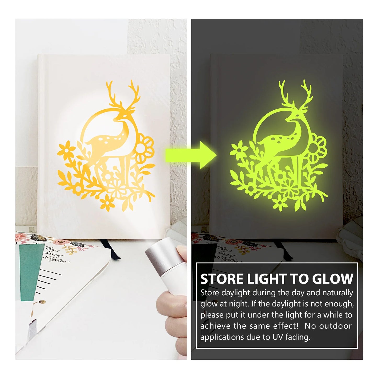 Teckwrap Glow in the Dark Vinyl Sheets Pack( 6PCS)