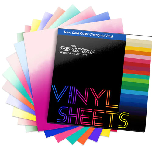 Teckwrap NEW Cold Color Changing Vinyl Sheets Pack( 9 PCS)