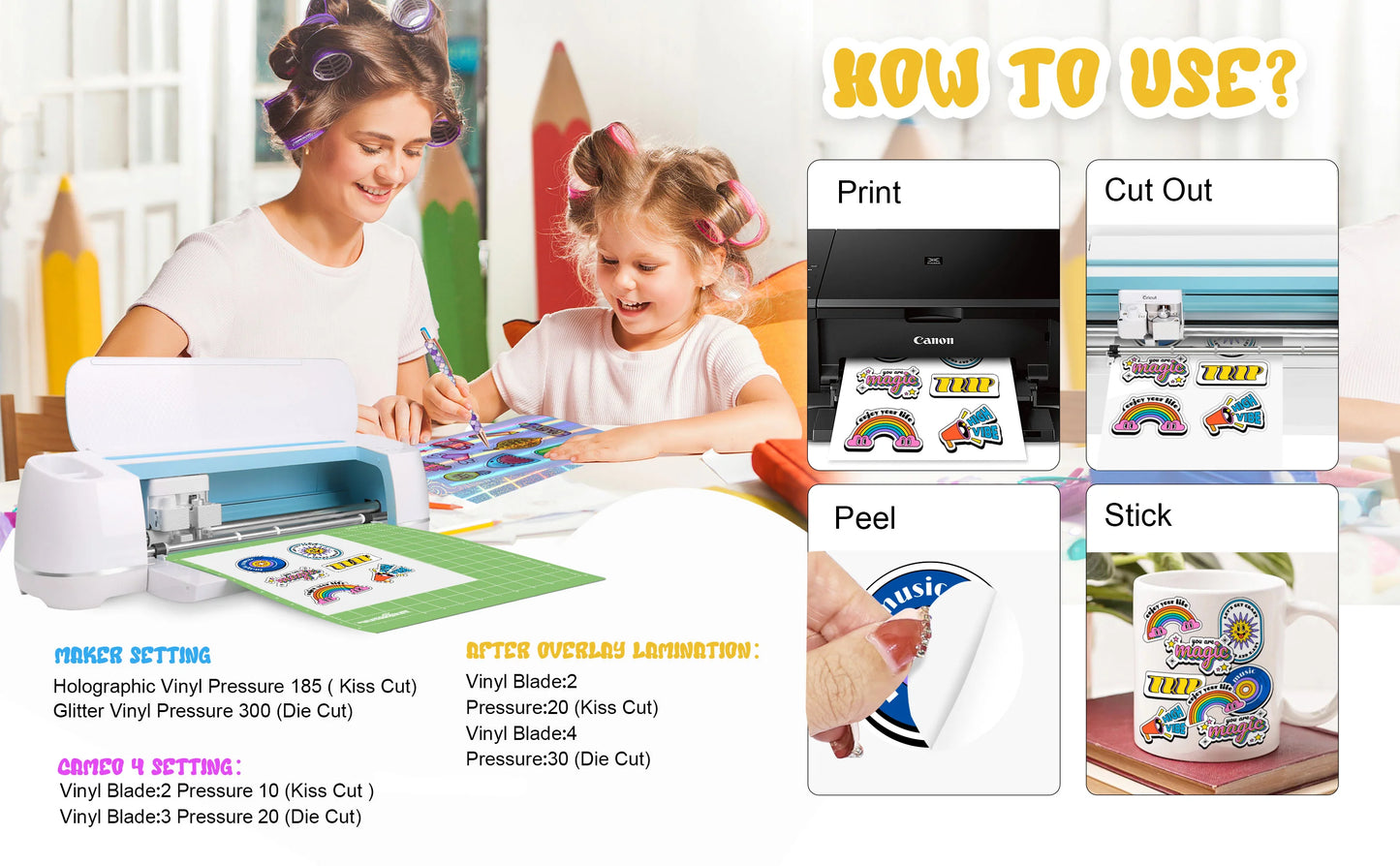 Teckwrap Holographic Inkjet Printable Sticker Vinyl (15PCS)