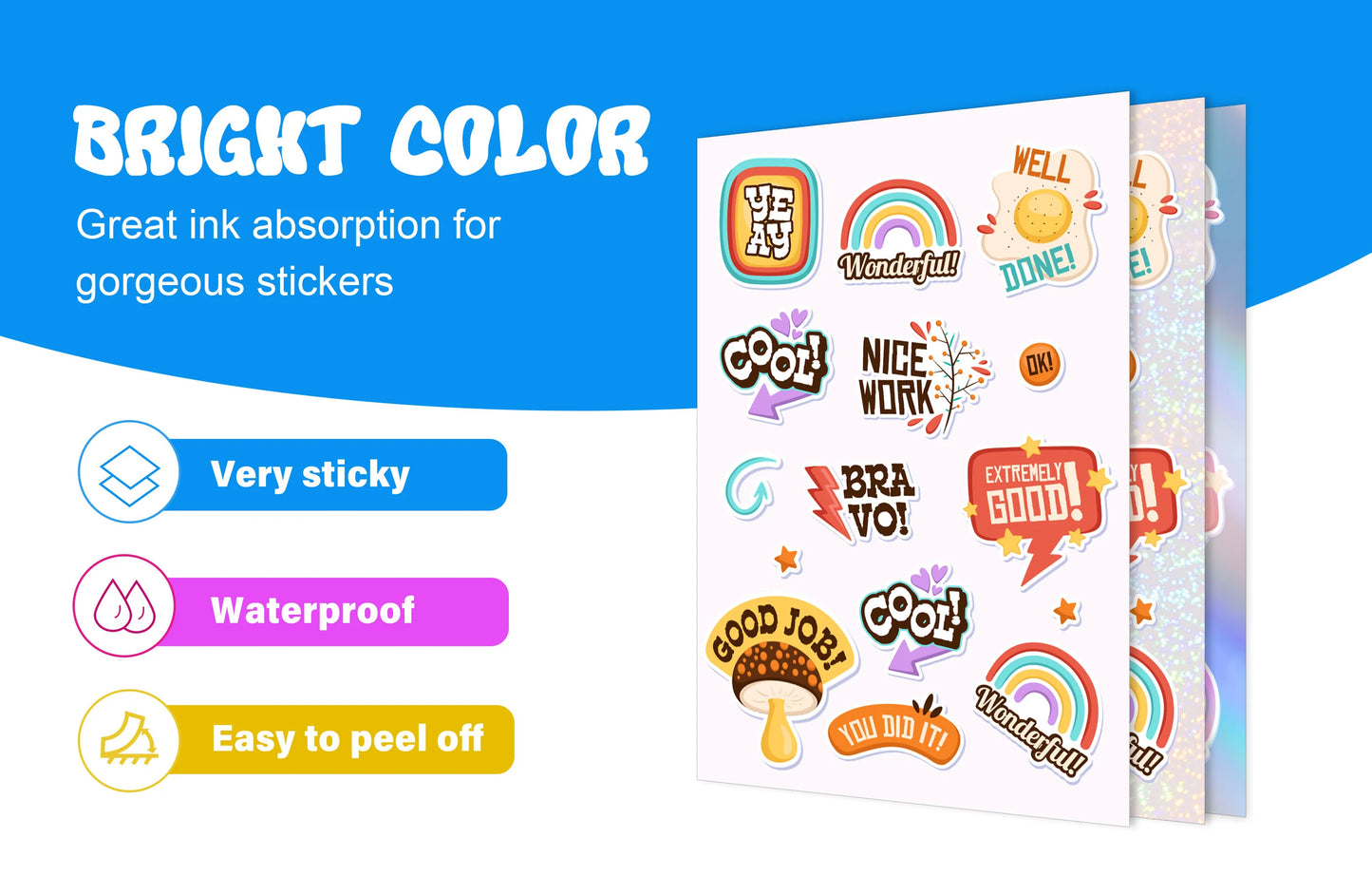 Teckwrap Holographic Inkjet Printable Sticker Vinyl (15PCS)
