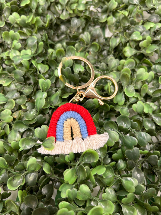 Rainbow Keyring with Gold Clasp