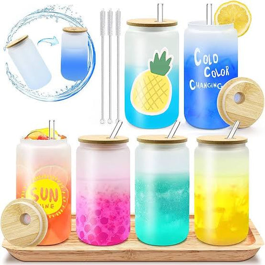 16oz Colour Changing Beer Mugs Glass