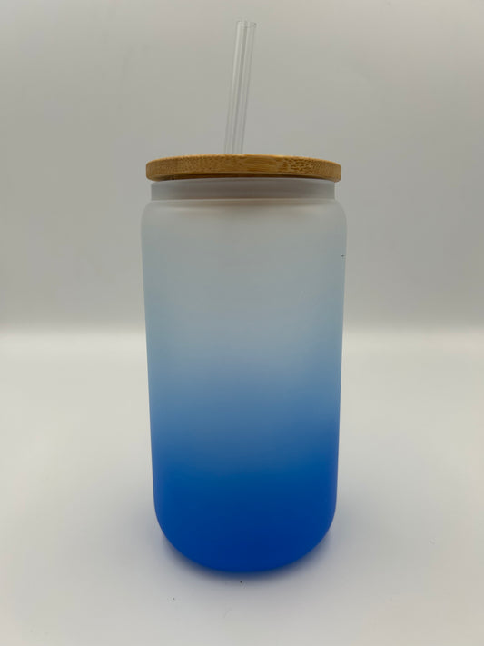 16oz Glass Mug/ Sublimation - Coloured