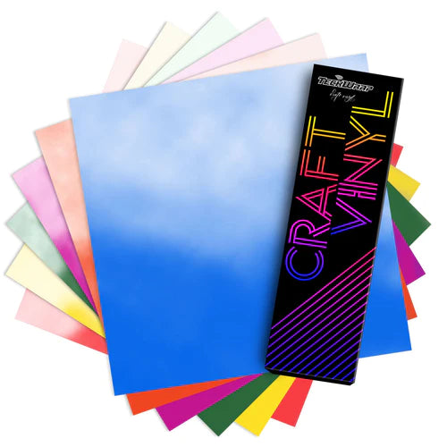 Teckwrap Clear Cold Color Changing Vinyl Sheets Pack ( 6 PCS)