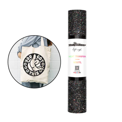 Teckwrap Glitter Heat Transfer Vinyl 5ft roll