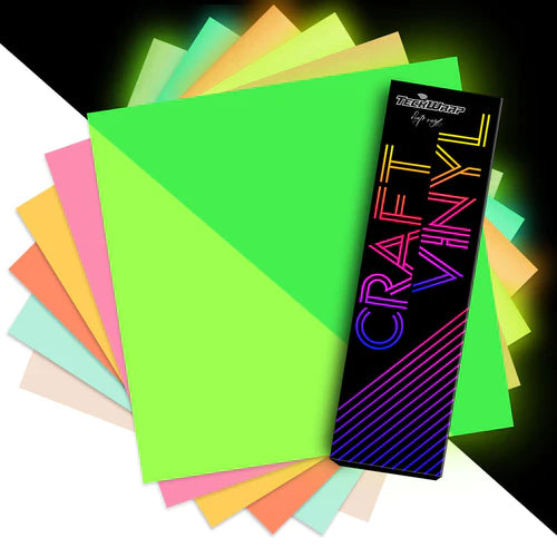 Teckwrap Glow in the Dark Vinyl Sheets Pack( 6PCS)