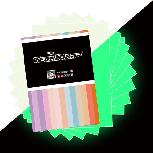 Teckwrap Glow in the Dark Sticker Vinyl(8 PCS)