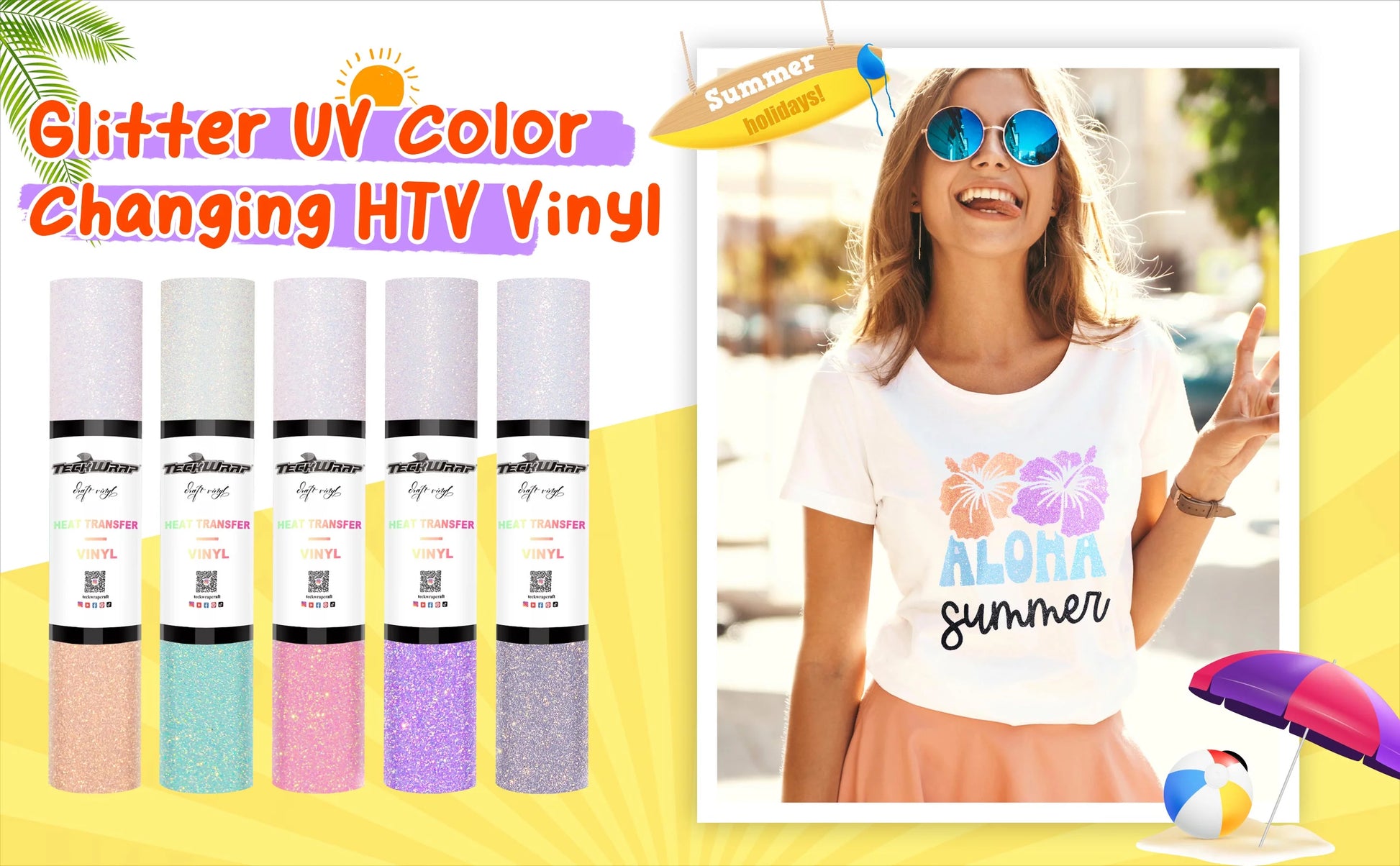 UV Glitter Color Changing Heat Transfer Vinyl – Cherico Designs