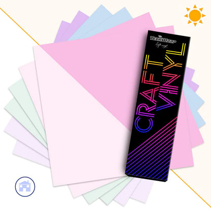 UV Color Changing Vinyl Sheets Pack( 6 PCS)