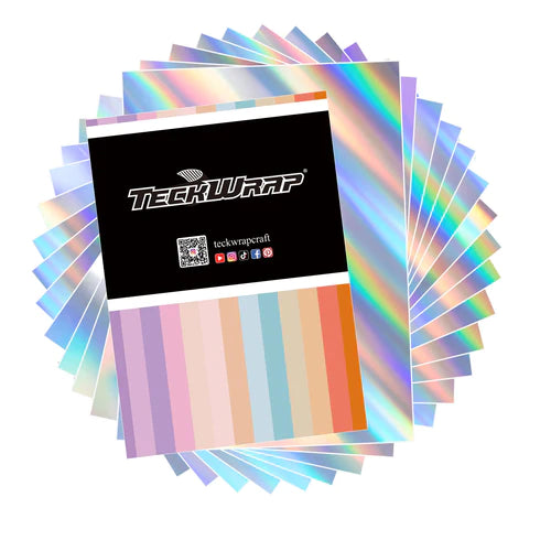 Teckwrap Holographic Inkjet Printable Sticker Vinyl (15PCS)